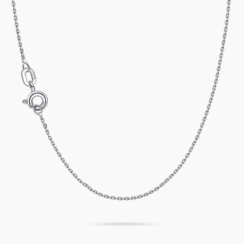 9k White Gold Delicate Link Chain Necklace