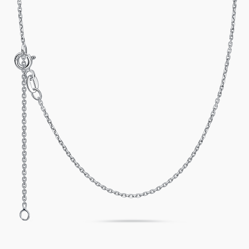 9k White Gold Adjustable Link Chain Necklace