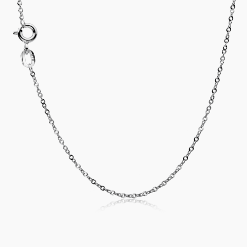 9k White Gold Medium Rolo Chain Necklace